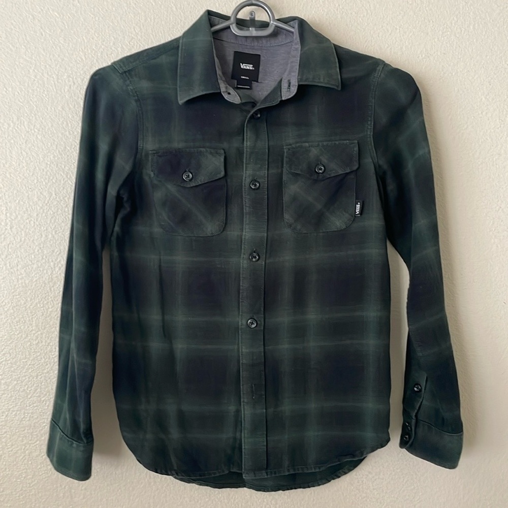 Vans Button Down Long Sleeve, Plaid Flannel for Boys